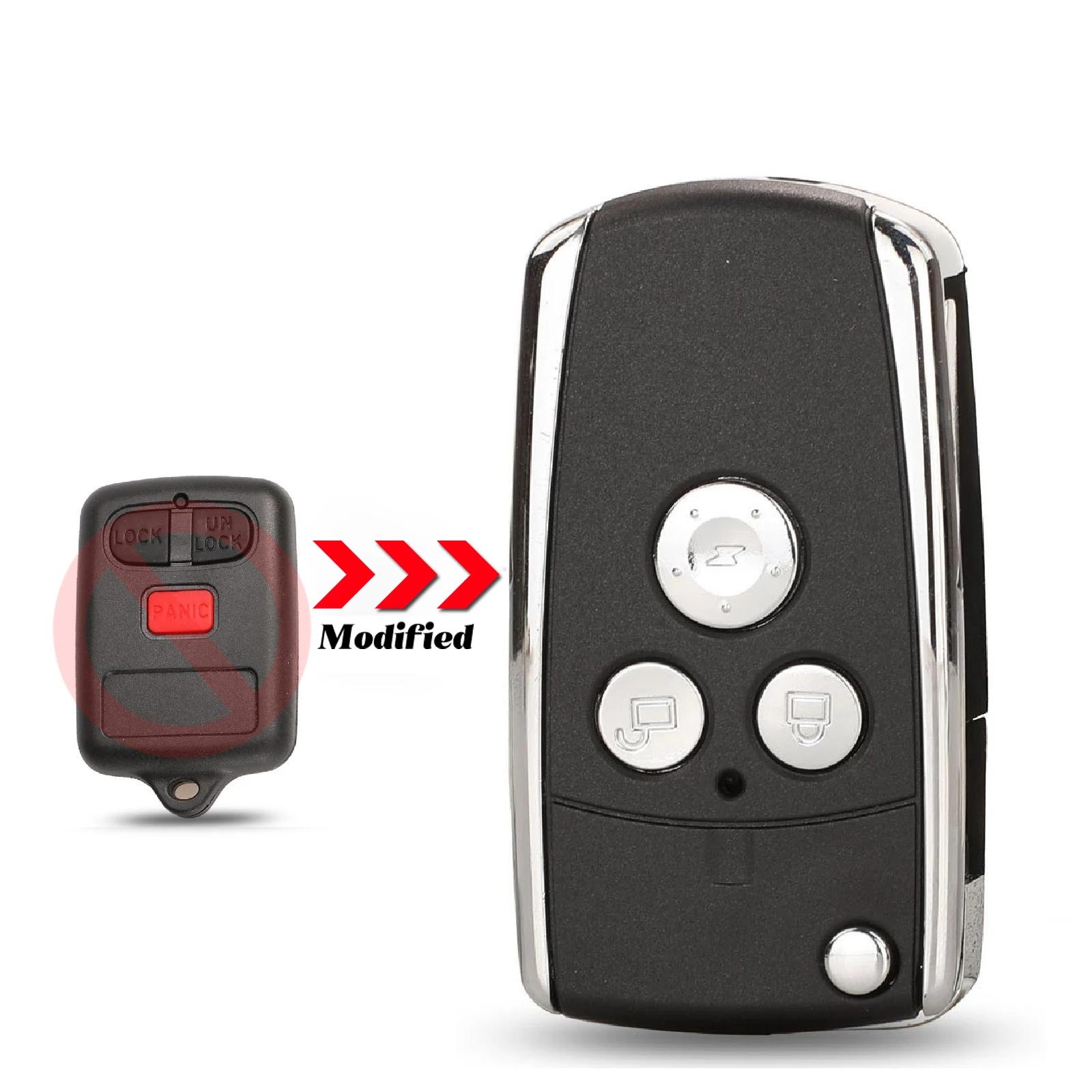 Jingyuqin new product Remote Car Key Case 3 Buttons For BYD F3 F3R Folding Flip  Modified Key Shell No logo Safe and reliable