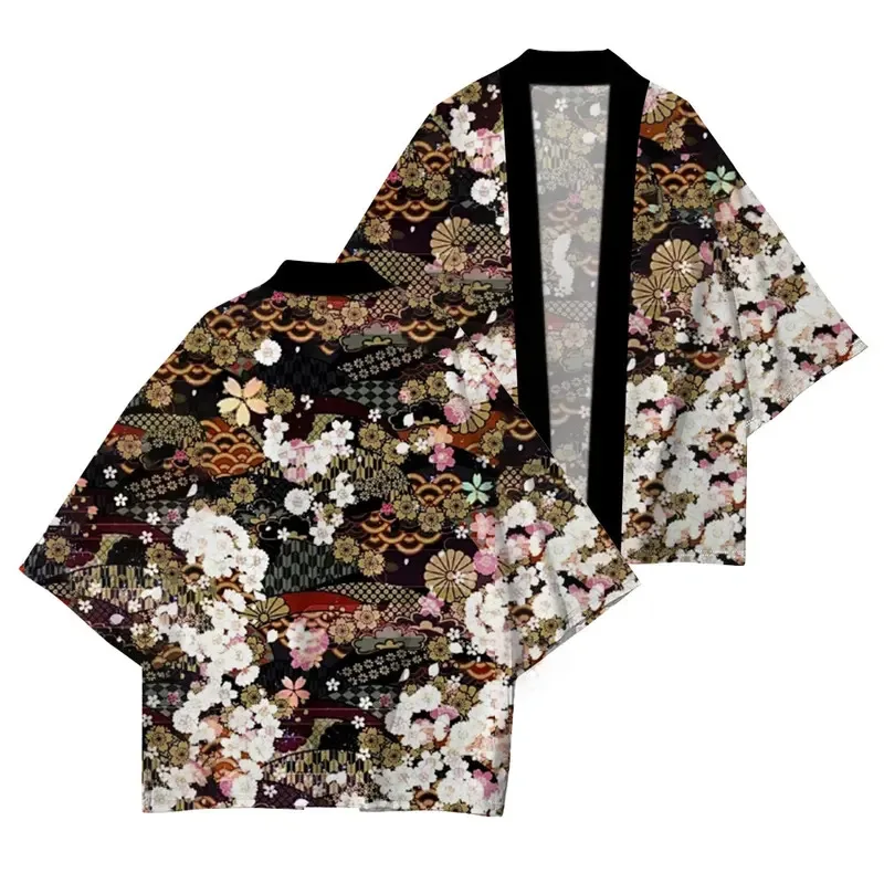الملابس اليابانية التقليدية الصيف الجديدة الأشعة فوق البنفسجية حماية كيمونو جودة عالية عادية فضفاض كيمونو الوستارية نمط طباعة XXS-4XL