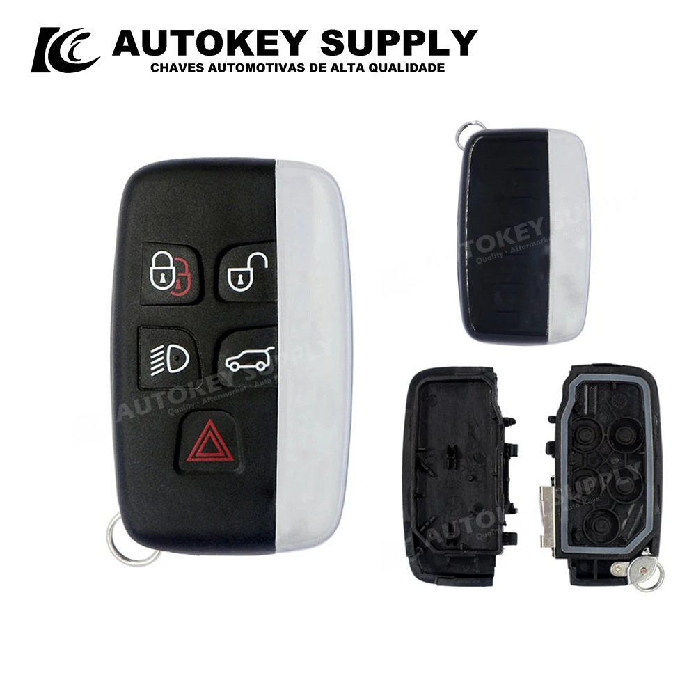 

ForJaguar Smart Card Painted Key Shell 5 Buttons, Border Without Words (With Logo) Autokeysupply AKJGS208