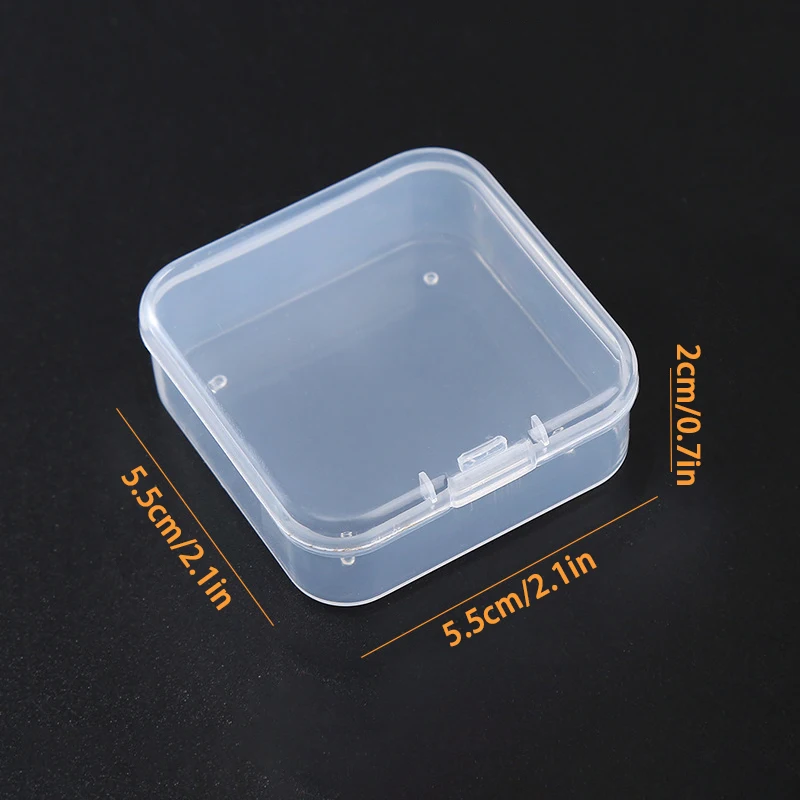 Transparent Storage Box Square Small Items Case Packing Boxes Jewelry Beads Container Sundries Organizer Fishing Tools 2pc