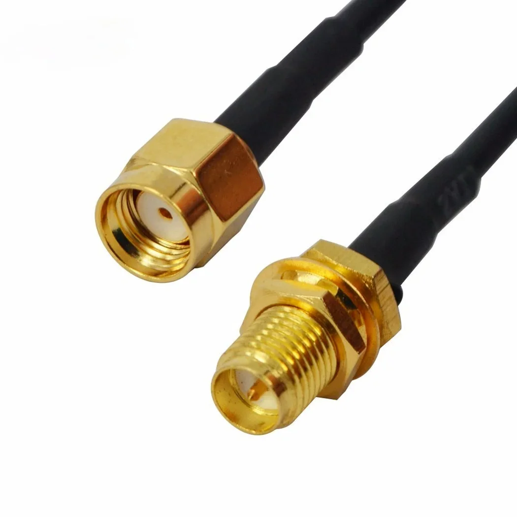 3M 6M 9M RP-SMA Extension Cable Male to Female Feeder Wire for Coaxial Wi-Fi WiFi WLAN Network Card Router Antenna