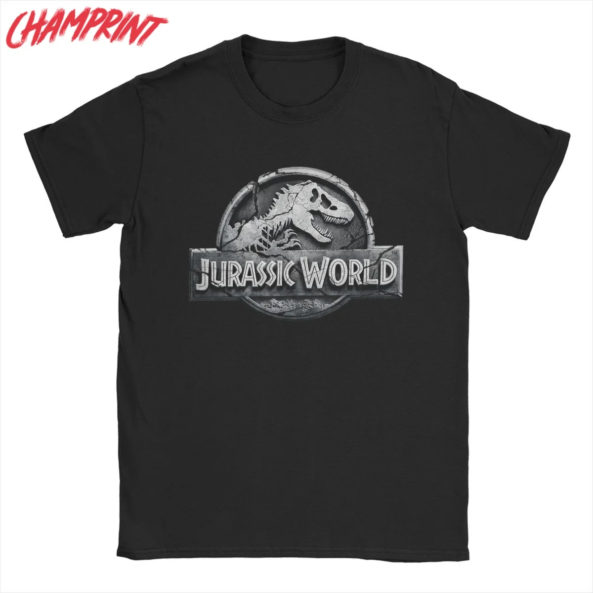 Unique Dinosaur Jurassic Park T-Shirts Men Round Neck Cotton T Shirts Short Sleeve Tee Shirt Plus Size Clothing