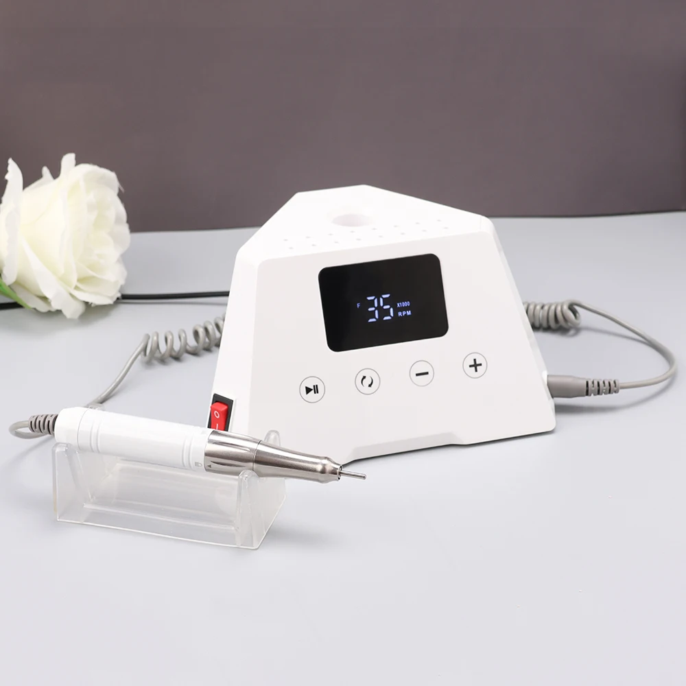 Coreless 35000RPM Portable Stand Desktop Electric Nail Drill Bit Set Machine Drilling Manicure Pedicure Nail Polisher 65w