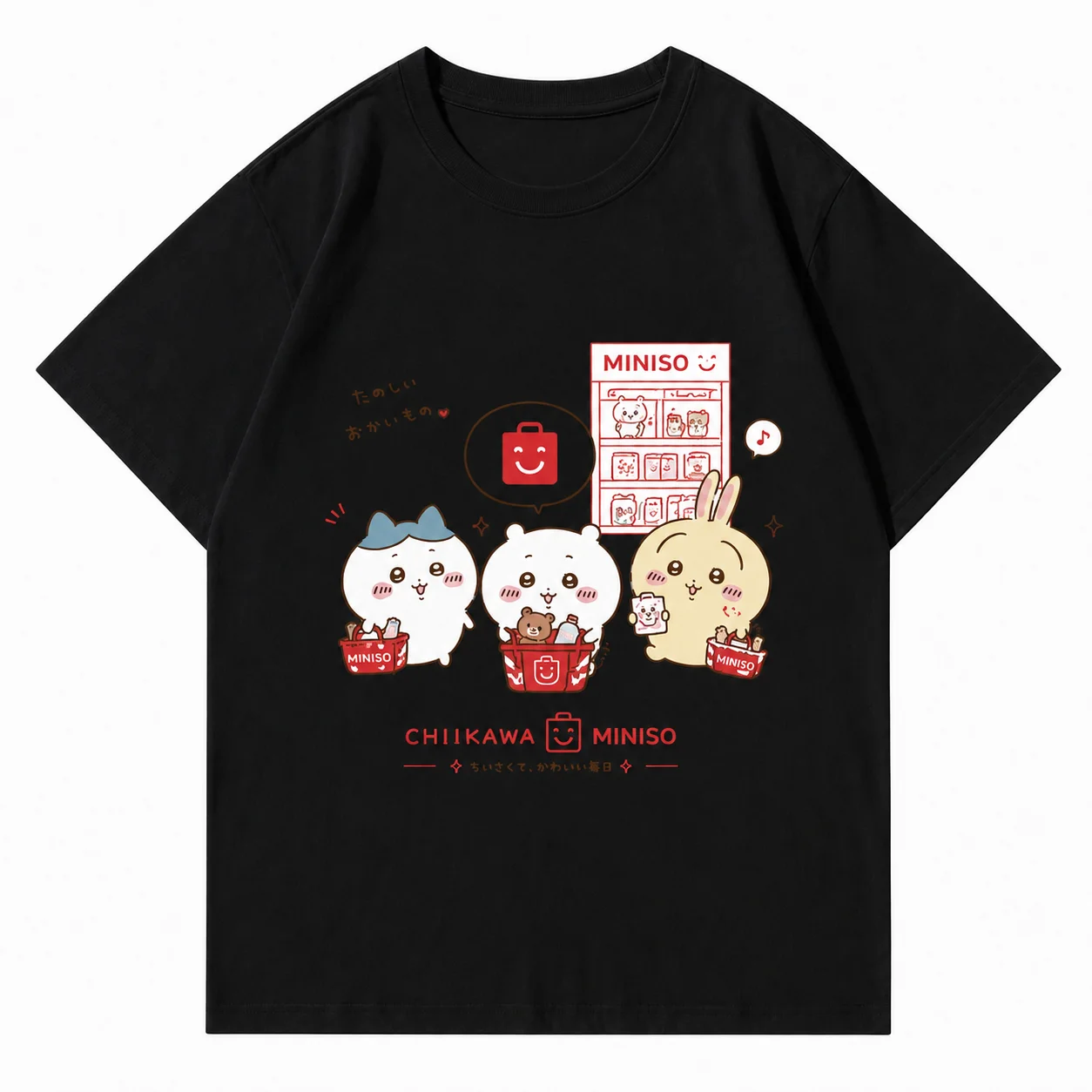 CHIIKAWA Summer Parent Child Pure Cotton T-shirt Comfortable Breathable High Quality Ins Y2k Men's T-shirts Clothes for Man