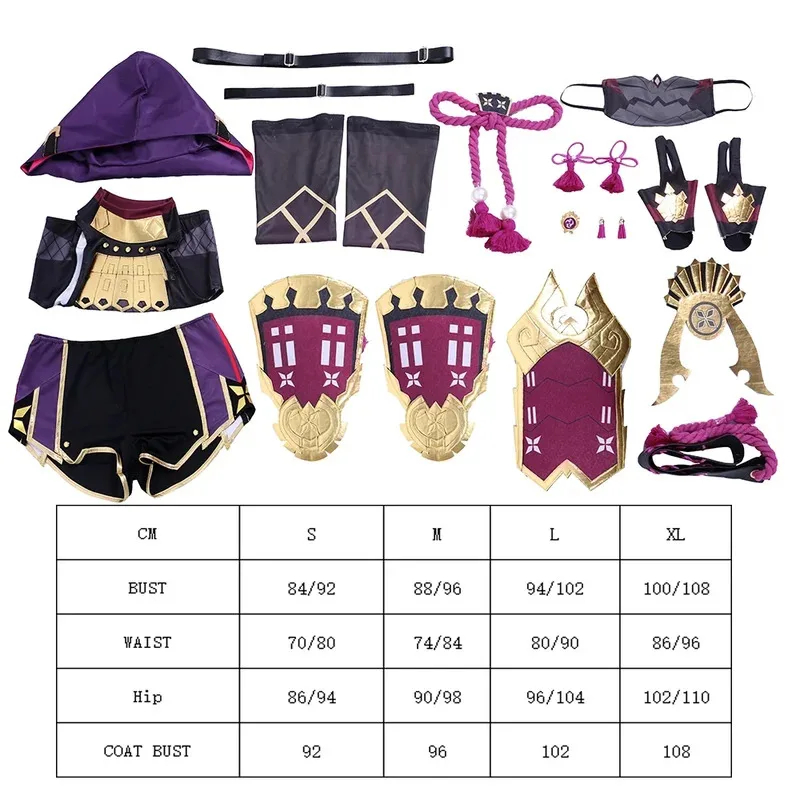 أزياء النساء والرجال جينشين إمباكت كوكي شينوبو التأثيرية أزياء الهالوين الأنيمي لـ Wo8;c'4,t;6.j'2;