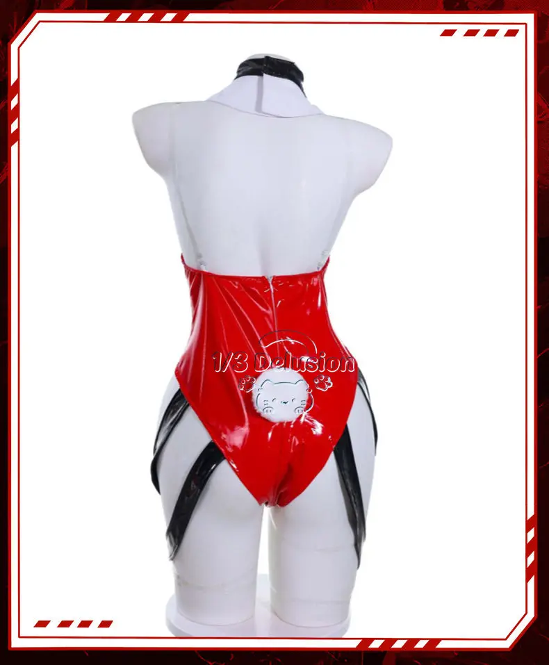 

Asuka Langley Soryu Bunny Girl Cosplay Costumes Game EVA Uniform Red Jumpsuits Role Play Outfit Halloween Women 1/3 Delusion