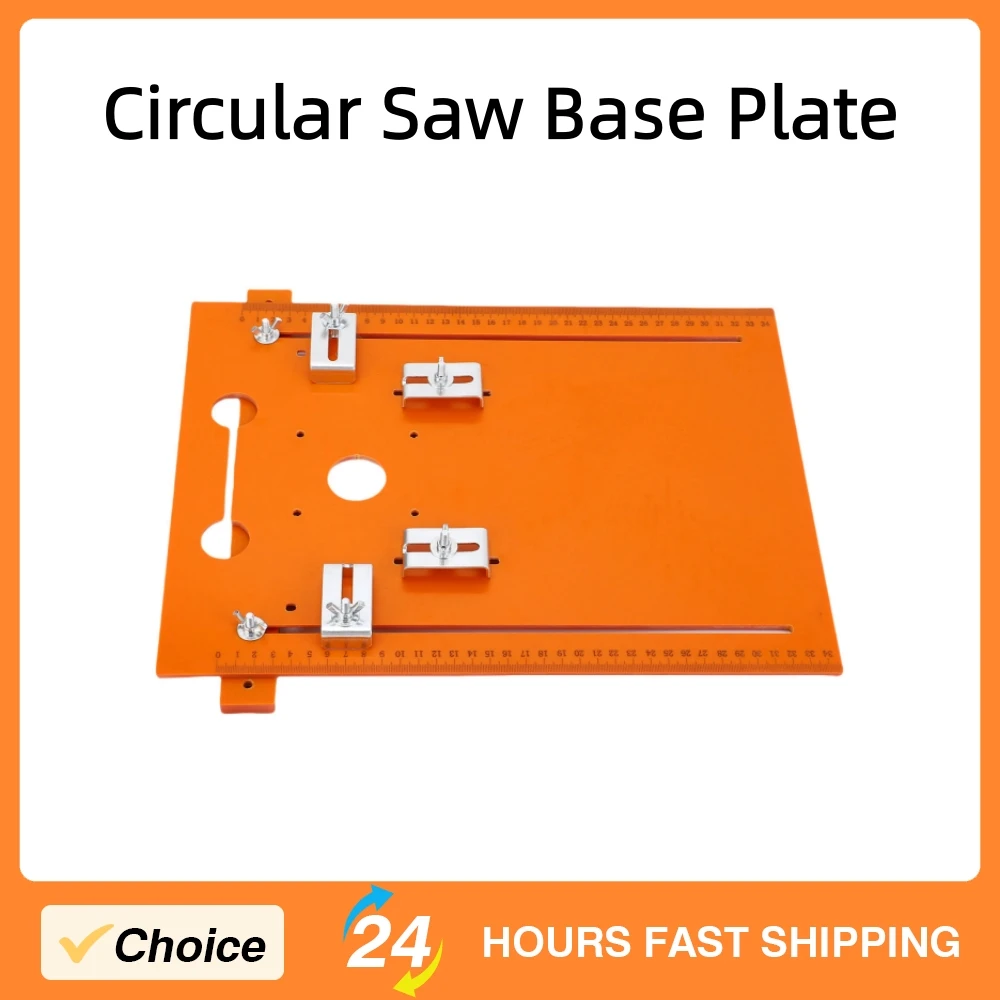 

28x38cm Circular Saw Base Plate for Woodworking Router Table Insert Plate with Clear Scale Markings Router Table Insert Plate