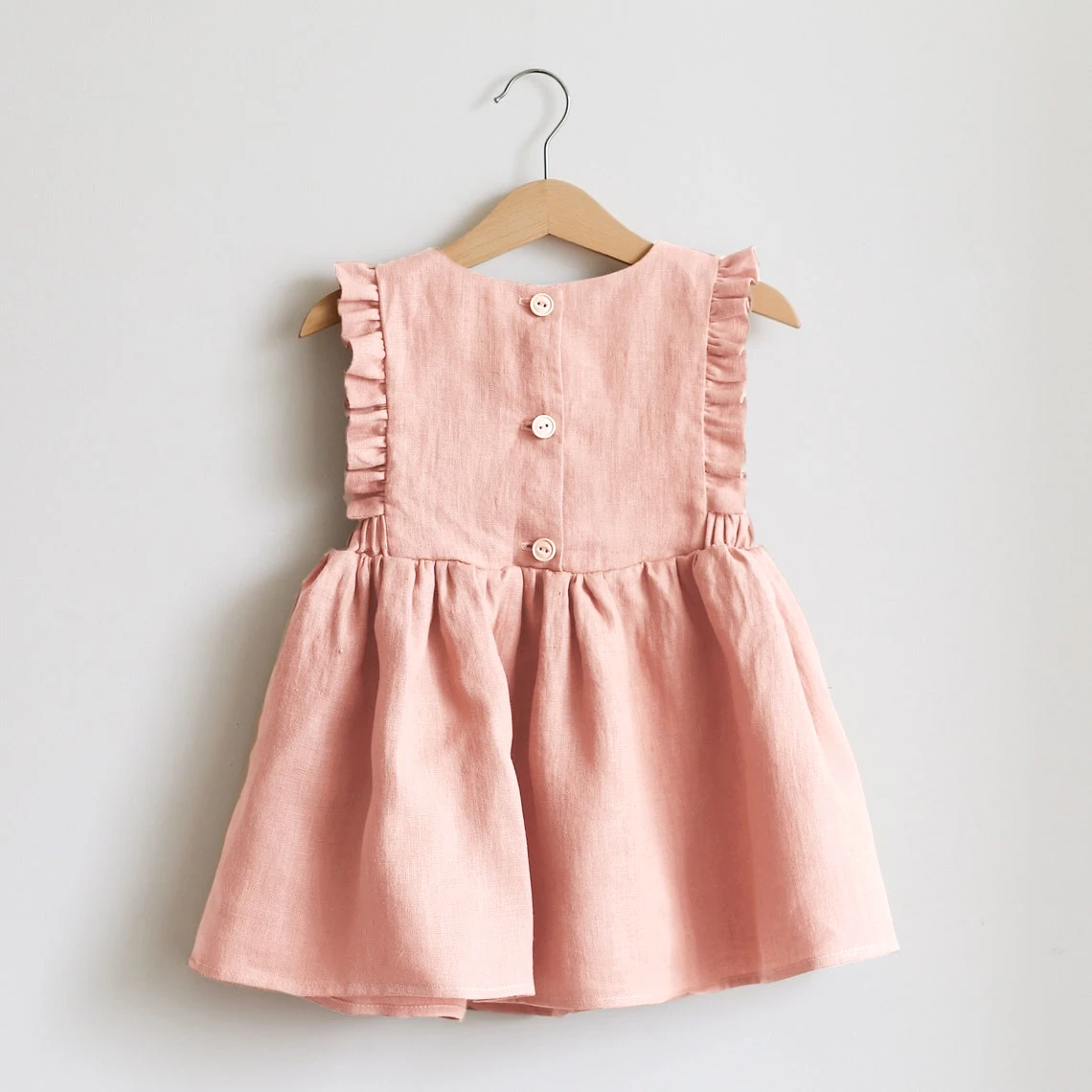 Summer Baby Girl Dresses Cotton Linen Sleeveless Kids Girls Dresses Baby Girl Clothes For Children