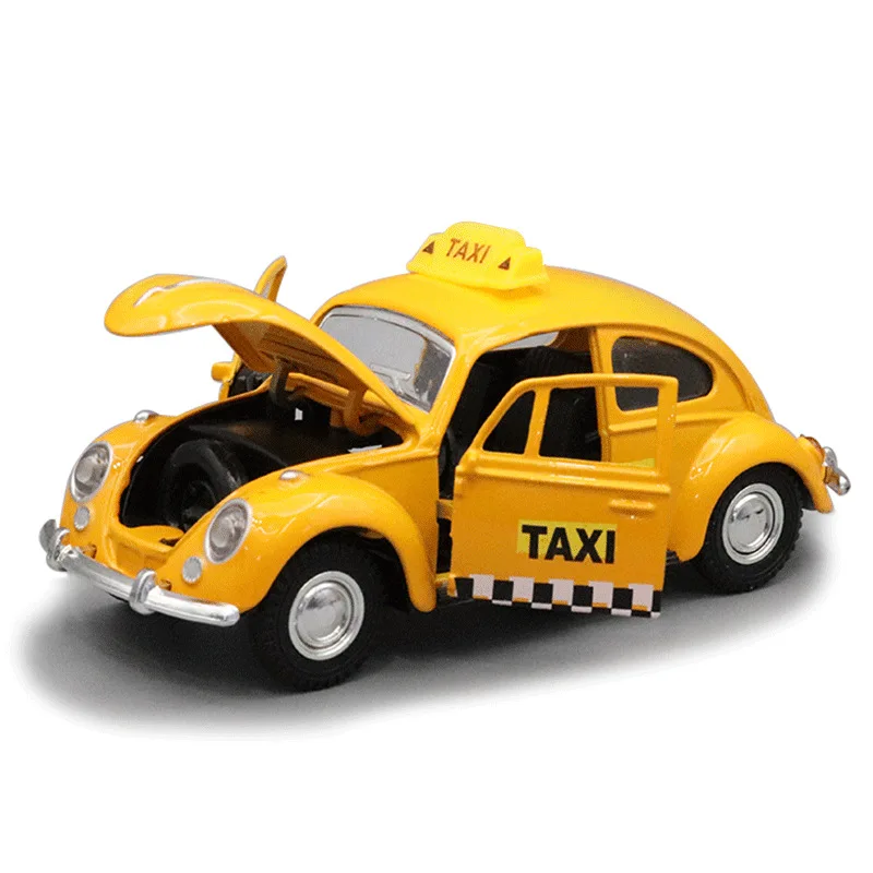 1: 32 alloy Volkswagen Beetle, classical police car, taxi, racing car, rebound car model, children's toy gift