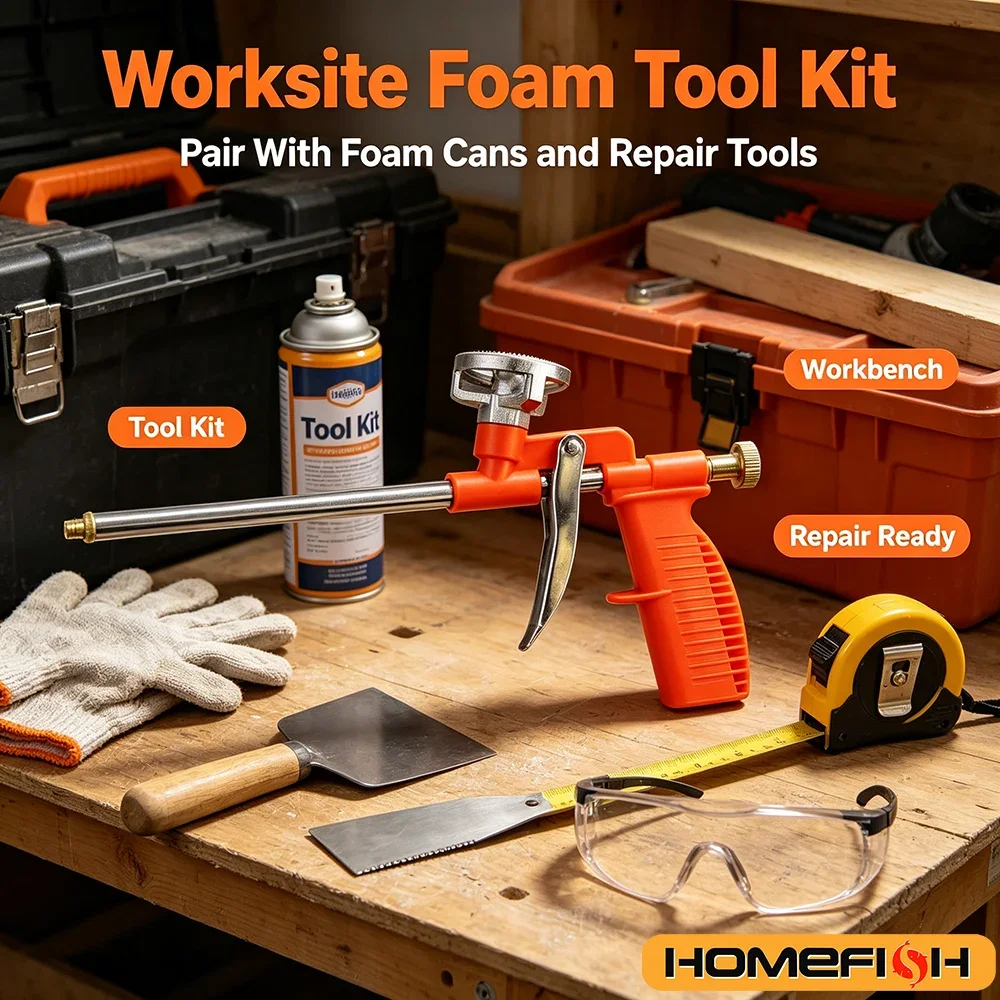 Metal Polyurethane Foam Spray Gun  Expanding Sealant Caulking Gun Foaming Jet Glue Gun for House Decoration  Construction