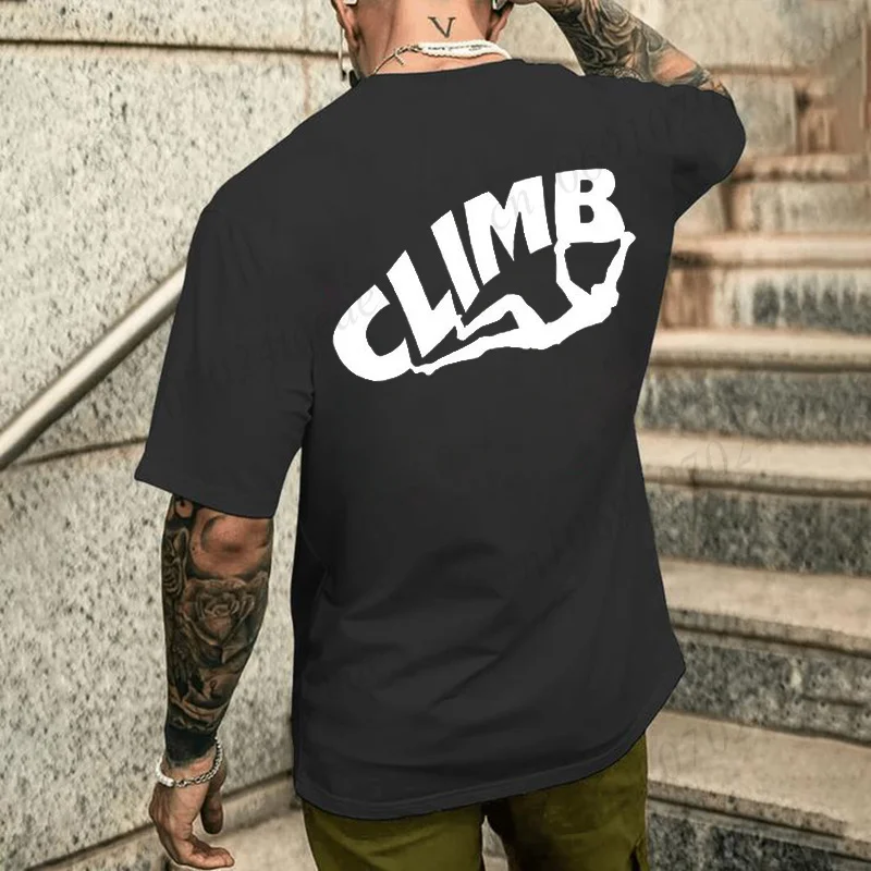 Rock Climbing Design T-shirts for Men Women Climb Fashion T-Shirt Clothing Short Sleeve T-shirts Summer Casual Tshirts Tops Gift