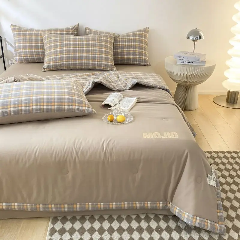 

Summer cotton summer cool quilt air conditioning quilt cotton soybean fiber thin quilt single double summer machine washable