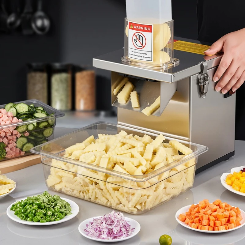 Vegetable cutter Commercial desktop stainless steel potato cutter Multifunctional electric slicer