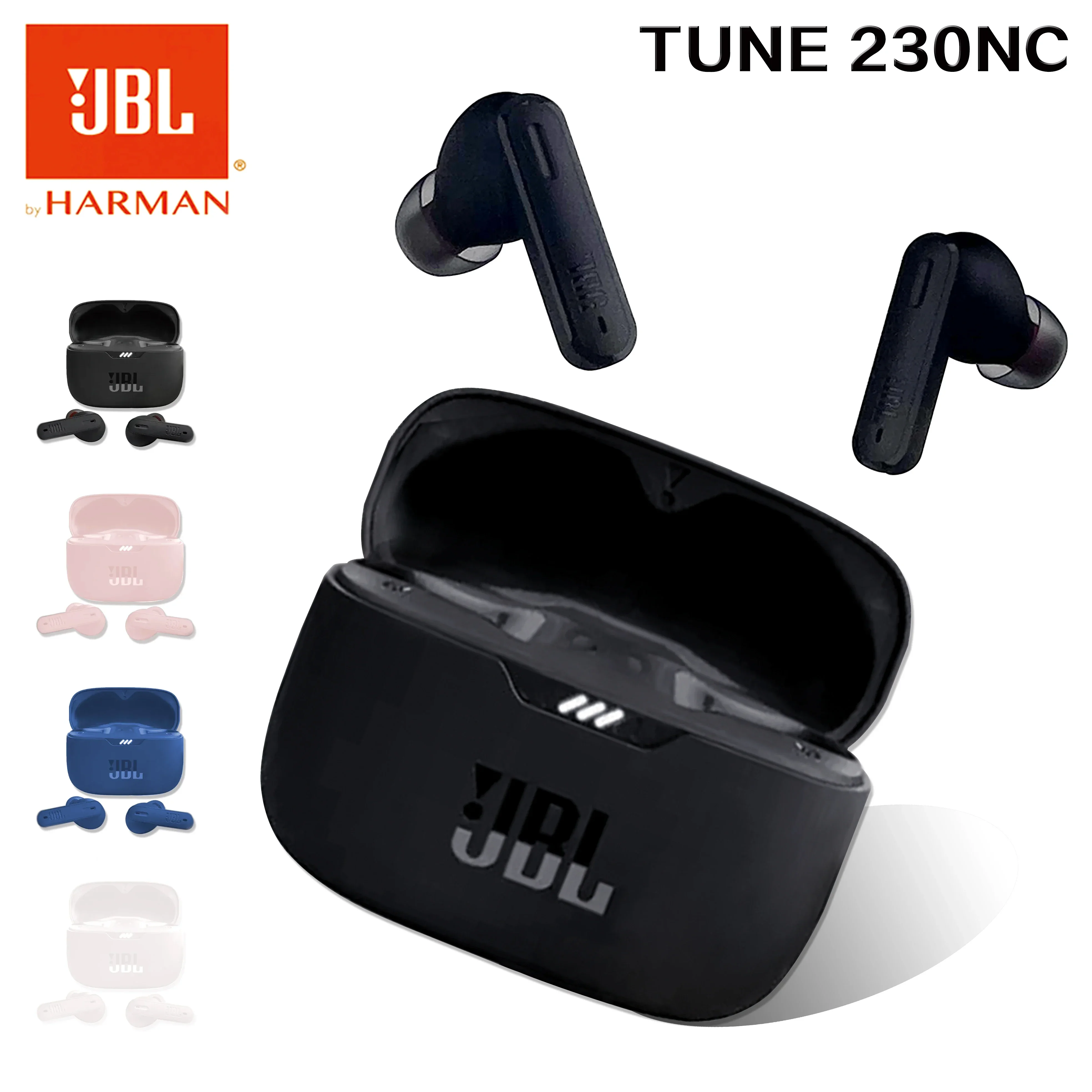 Écouteurs sans fil Bluetooth JBL Tune 230NC TWS avec suppression du bruit, stéréo, basses profondes, écouteurs étanches, écouteurs intelligents pour le sport