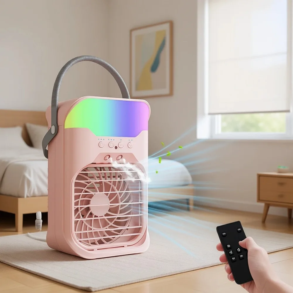 Cool Mist Humidifier 1500ML Large Tank 4 Speeds 2 Mist Modes Quiet Timer 7 Color Light Bedroom Office Home