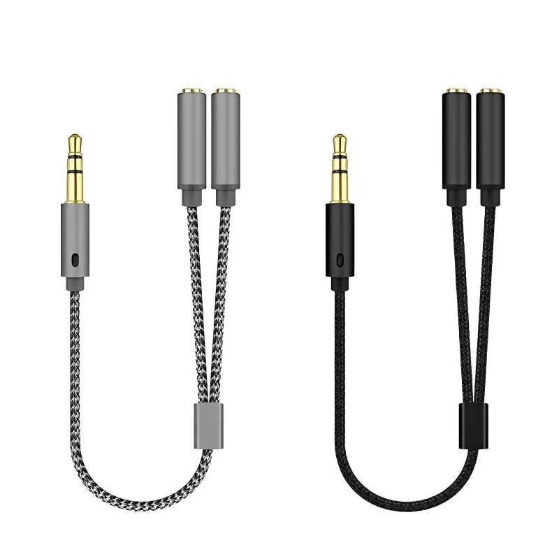 

Earphone Connector 3.5mm Audio Splitter Y Jack 1 Male To 2 Female M/F 3.5mm Stereo Adapter Earphone Accessories