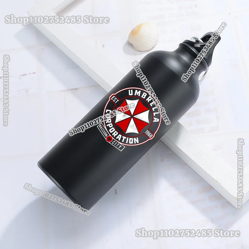 Cartoon Umbrella Corporation Cold Water Pot Aluminum Sports Water Bottle Gift Cup R-residents Evils Pattern Print Water Bottle