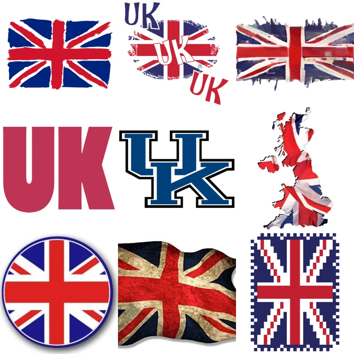 

UK Britain England United Kingdom Flag Creative PVC Car Stickers for Car Bicycle Motorcycle Fridge Wall Decoration Accessories