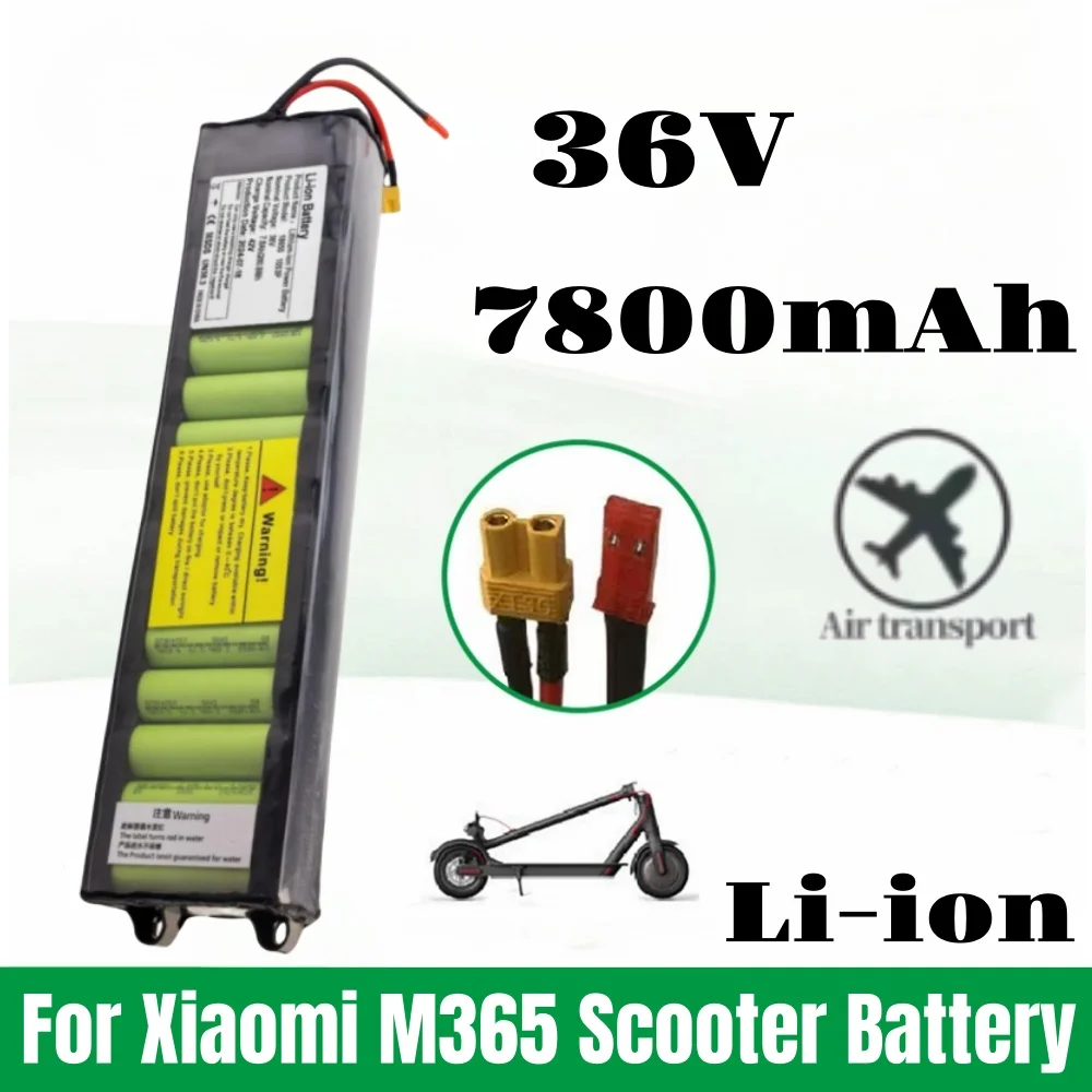 

NEW 36V 7800mah Battery 18650 Lithium Cell Pack for 7.8ah For Xiaomi Segway M365 Electric Scooter Built in BMS