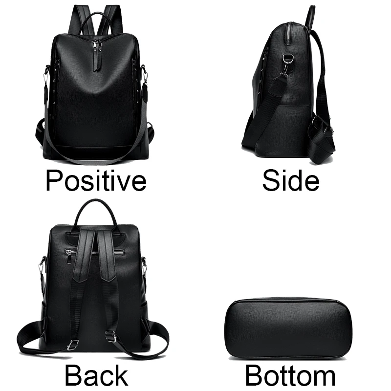 2023 New Women High Quality Leather Backpacks High Capacity Casual Travel Backpack Mochilas School Backpack for College Students