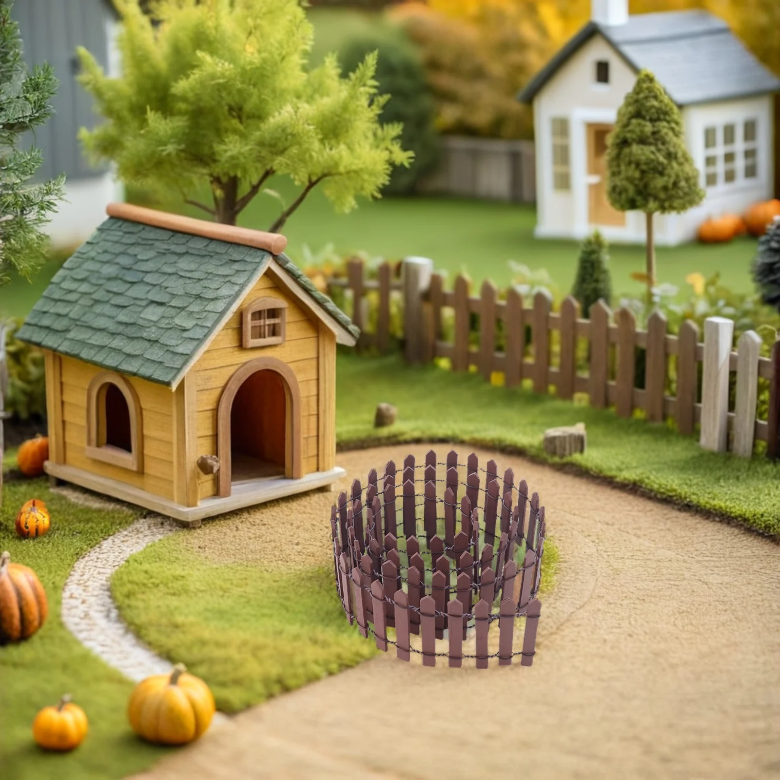 

3Pcs Mini Wood Fence Durable Micro Landscape Fence for Fairy Garden Dollhouse Miniature Decoration Garden Miniatures