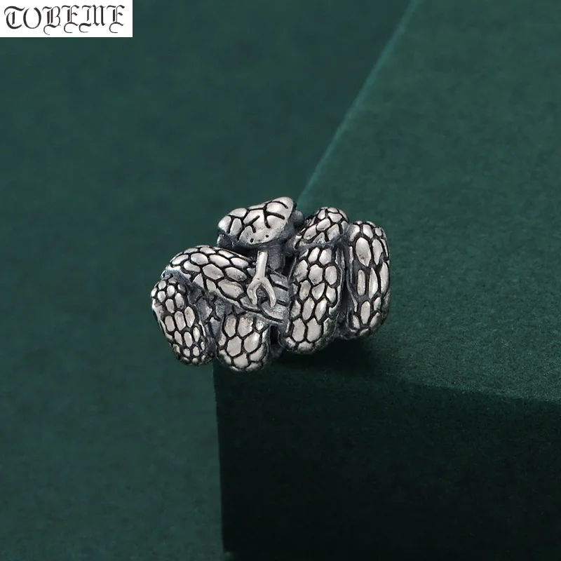 100% 925 Silver Python Beads Sterling Surpent Loose Bead Jewelry Findings