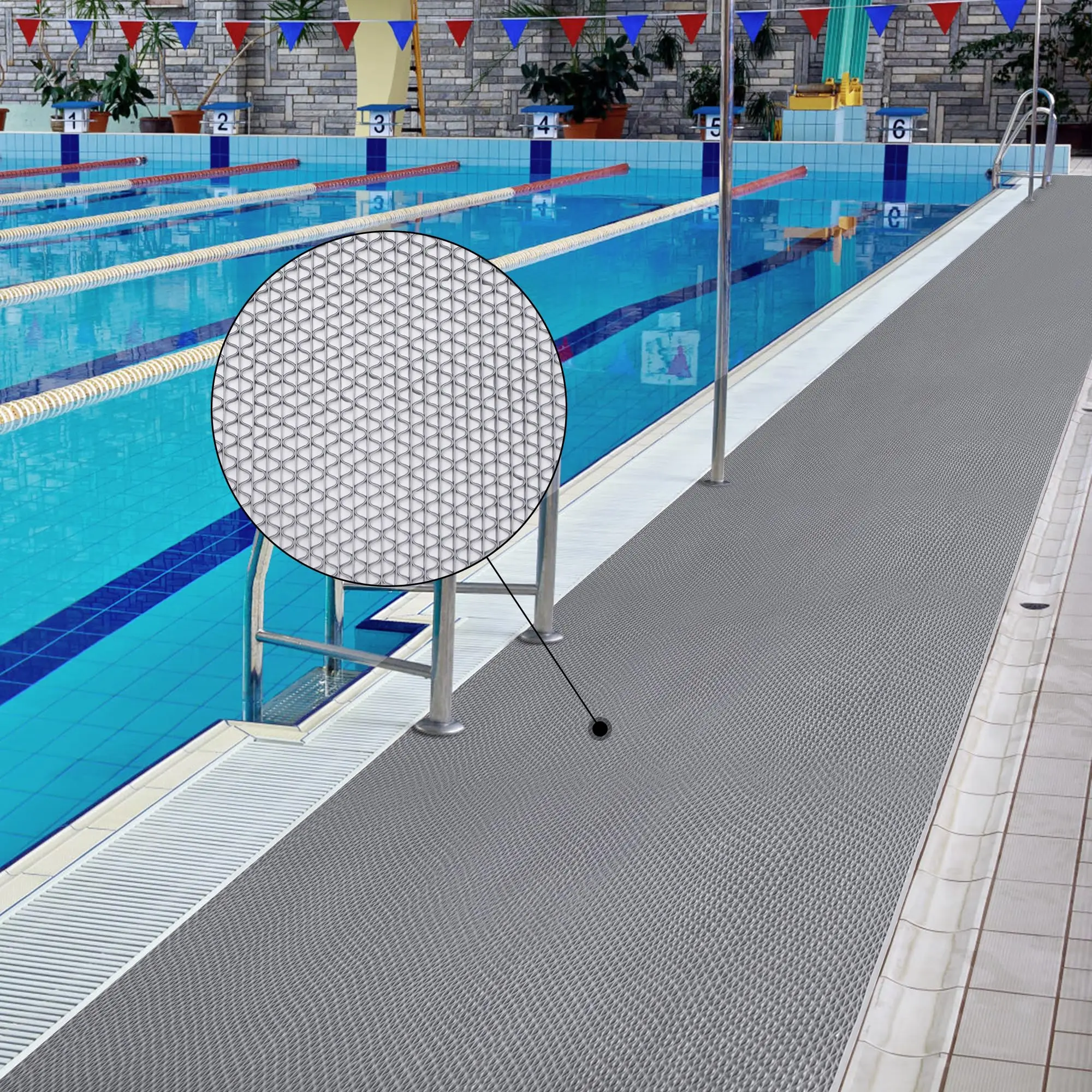 1 Piece of PVC Plastic Mat, Large Roll Kitchen Anti Slip Mat, Hollow Mesh Mat, Bathroom Floor Mat