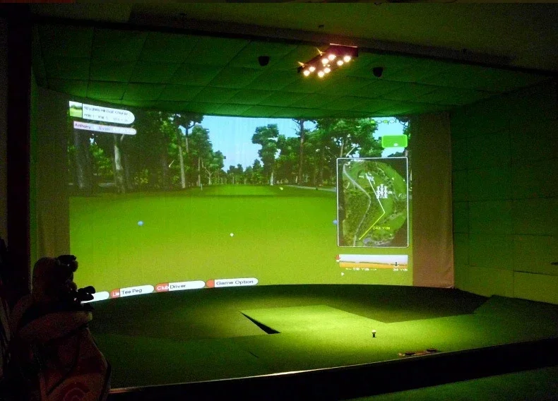 Golf Ball Simulator Curtain Impact Display Projection Screen Indoor White Cloth Material Golf Exercise