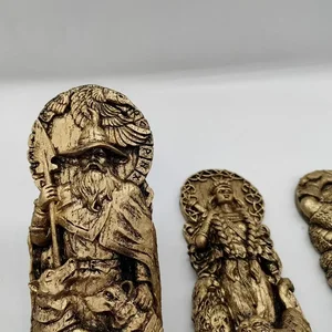 الأساطير الإسكندنافية زخرفة تمثال أودين ثور لوكي الفايكنج الله عبادة مذبح ضريح النحت الشمال فريجا إلهة تمثال الجدول زخرفة أفضل 6 مبيعات لمذبح الكنيسة - رقم 2