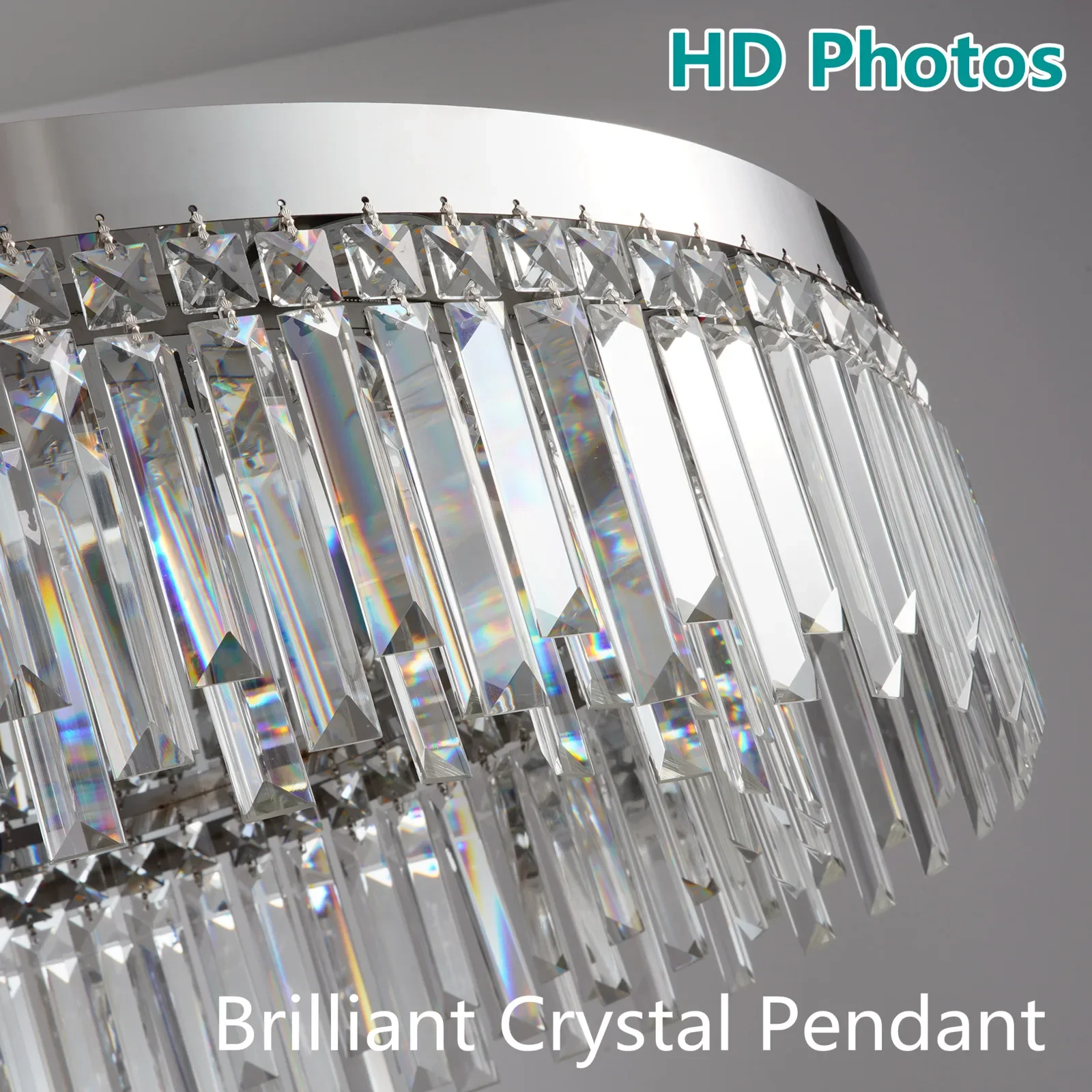 Imagem -06 - Luxo Crystal Led Teto Lâmpada Chrome Chandelier Lighting Fixture Decoração Moderna para Quarto Sala de Estar Casa Hotel 2023