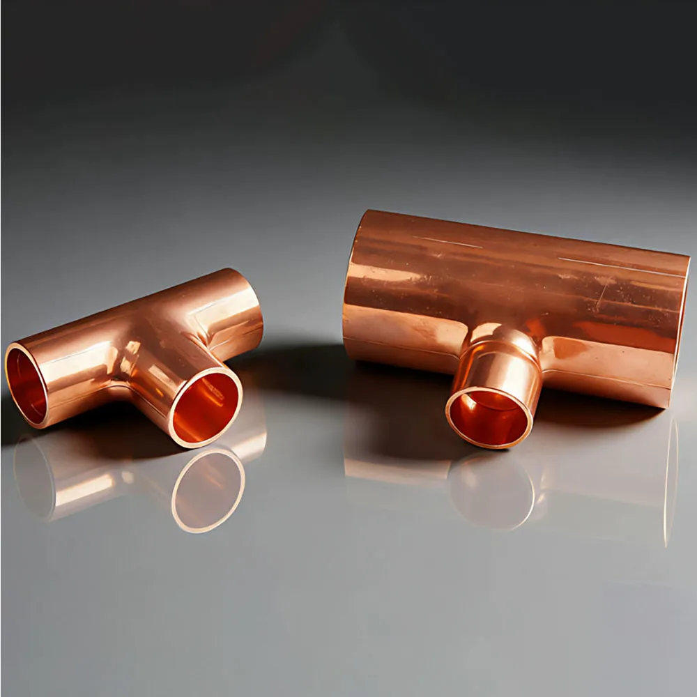 Copper Small And Medium Reduction Tee Welding For Air Conditioning Refrigeration Cold Storage Copper Pipe Joint