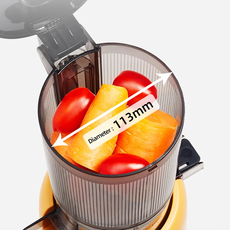 Large Caliber Juicer Household Low-speed Juicer Multifunctional Fruit Vegetable Screw Slow Juicer Commercial Electric Juicer