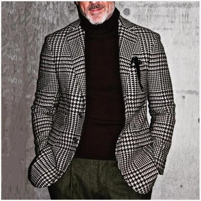 

Мужская приталенная рубашка 2023 года в деловом повседневном стиле, с одной пуговицей, в клетку, Cleanfit, с длинным рукавом, ветрозащитная, с закругленным низом