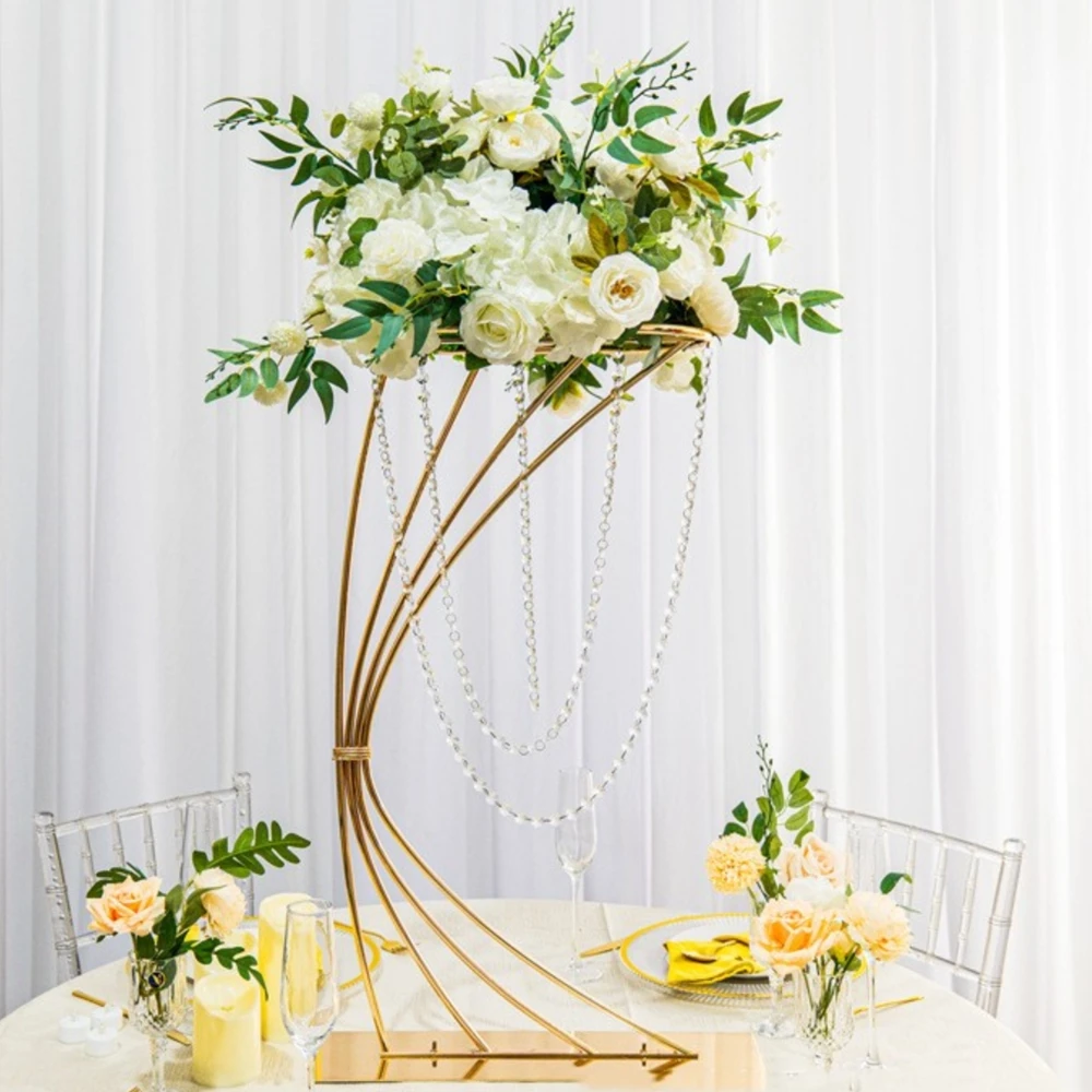 

5pcs）6pcs10pcs)Wedding Stainless Steel Metal Flower Stand For Wedding Table Centerpiece 129