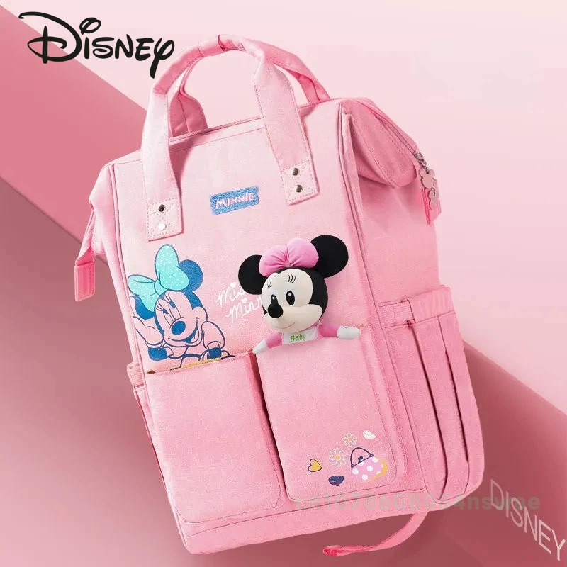 Disney Winnie The Pooh saco de fraldas, mochila de bebê, grande capacidade, mochila, marca de luxo, original, desenhos animados, moda, novo