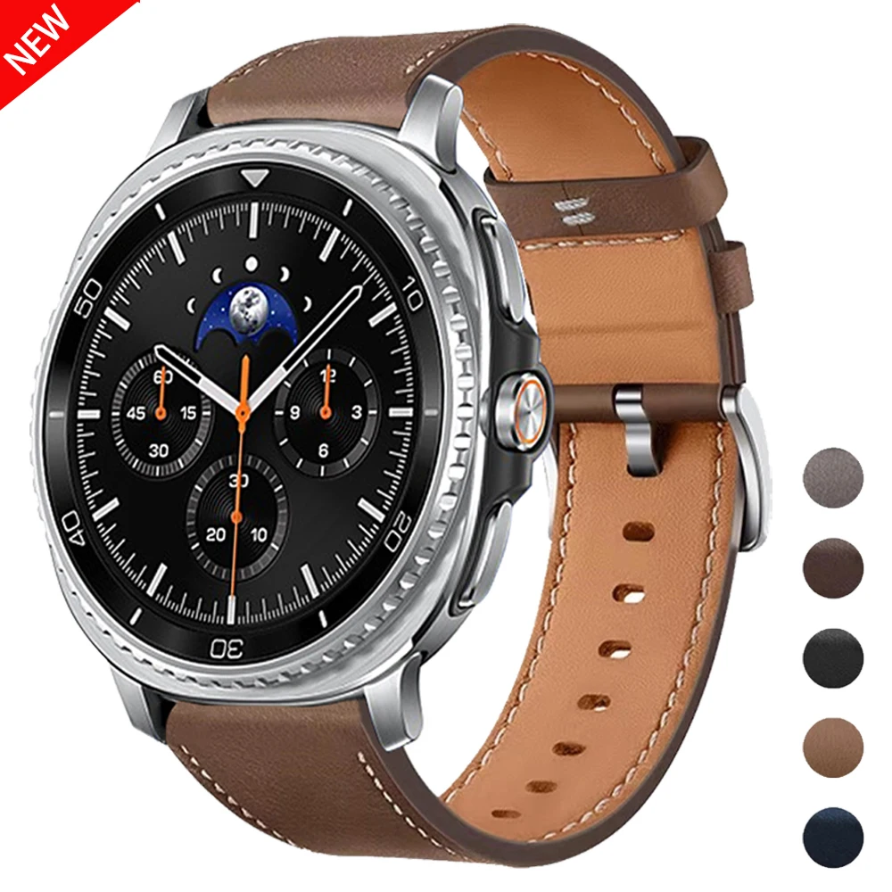 for Samsung Galaxy Watch8 Classic Leather Strap Replacement for Galaxy Watch 8 44mm 40mm 46mm No Gaps Bands Bracelet Accessories