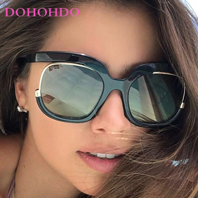 

Oversized Sunglasses For Women Men Retro Designer Fashion Personality Round Ladies Sun Glasses Trending Oval Shades UV400 Oculos