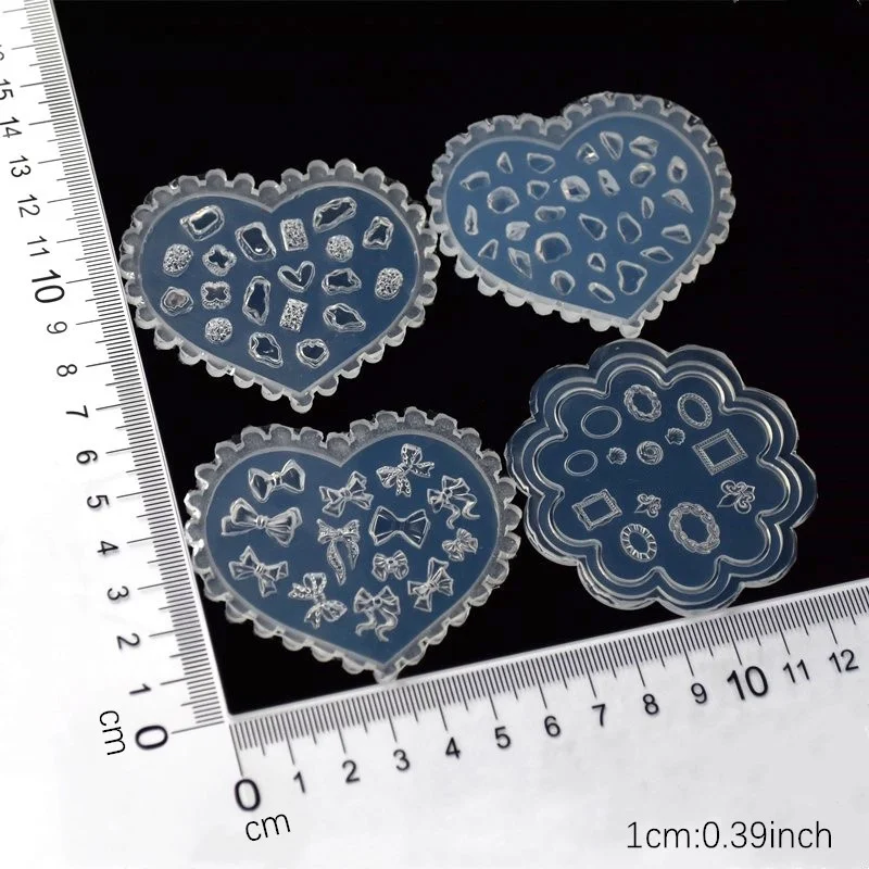 SNASAN Flügel Schleife Blumen Mond Stern Silikonform für Schönheit Nail Art DIY handgemachtes Werkzeug kleine Perlen Polymer Clay Form – Detail 9