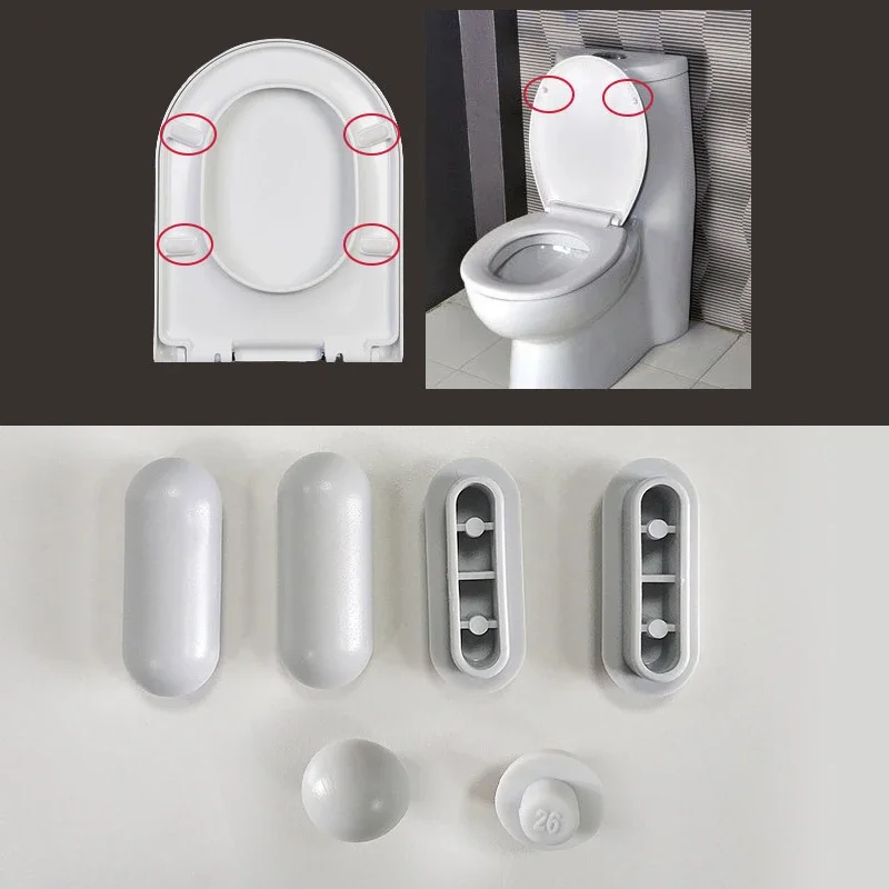 Toilet Lid Replacement Pad Shock-Proof Buffer Toilet Lid Accessories Toliet Seat Cushion Parts Bathroom Toliet Accessory