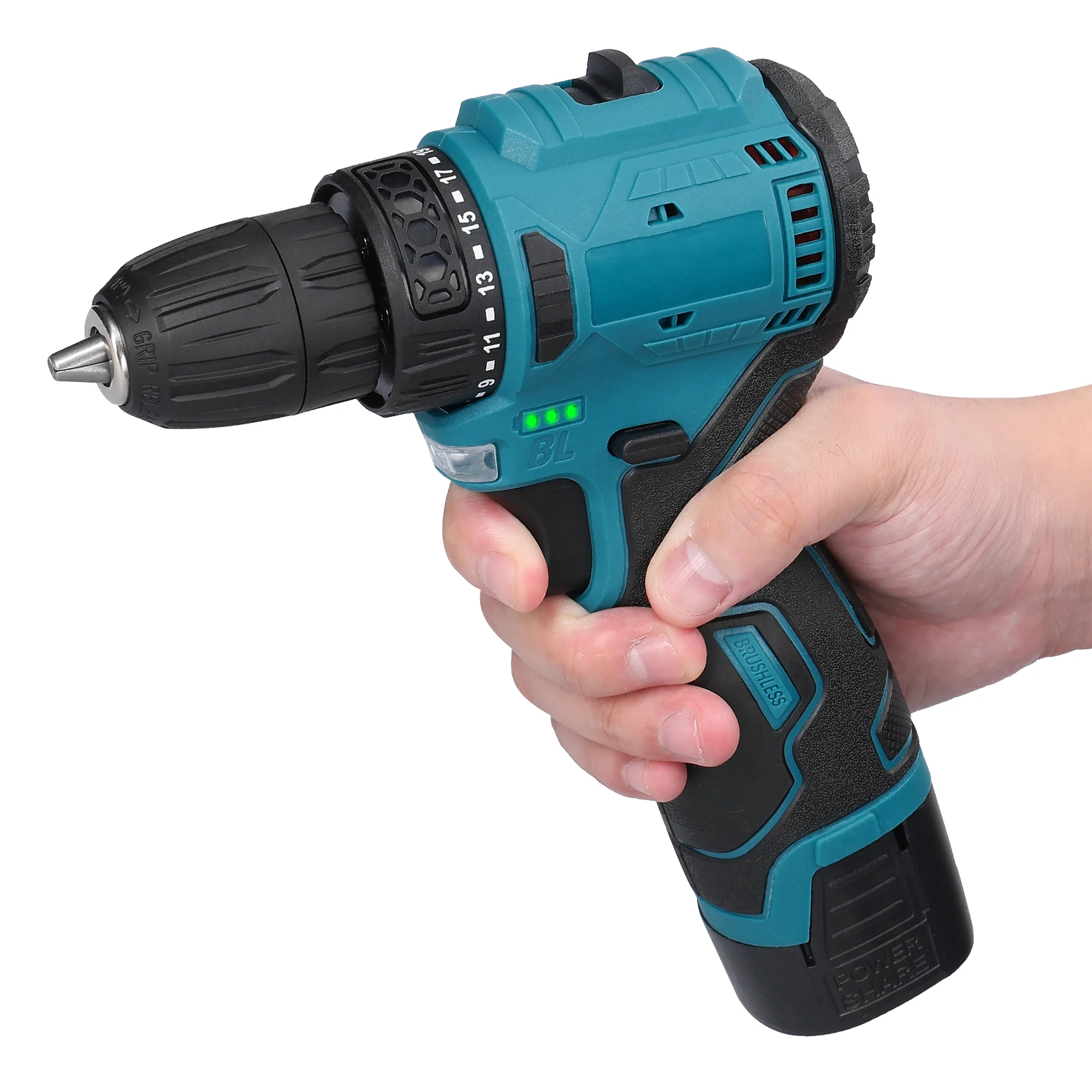 16.8V Cordless Driver Drill Household Electric Screwdriver Regulation Rotation Ways Adjustment Lithium Drill Home Improvement Po