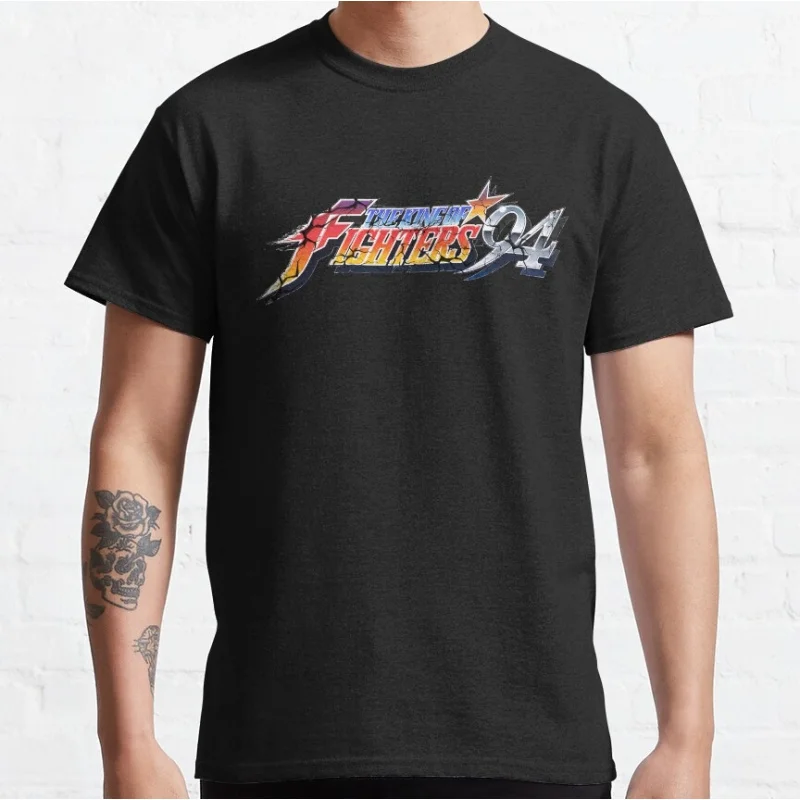 

King of fighter 94 logo game kof94 Retro Combat Gift t shirt Arcade game Graphic Tee Y2K Clothes Large size Tops