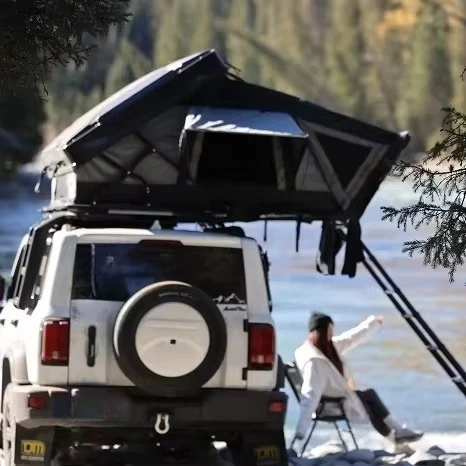 Overland Soft Shell Roof Tent Easy Set-Up Multiple Sizes Side Awning Aluminum Oxford Camping Living Tent