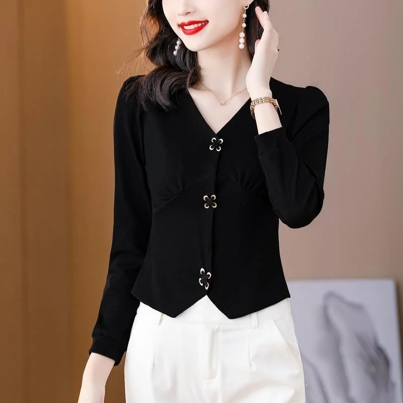 

Short Waist Blouse for Women Long Sleeve Shirt Vintage Clothes for Women Tops Shirts Blouses