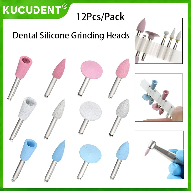 

12PCS Dental Silicone Polishing Heads Dia. 2.35mm for Low Speed Handpiece Teeth Polisher Grinding and Composite Finishing