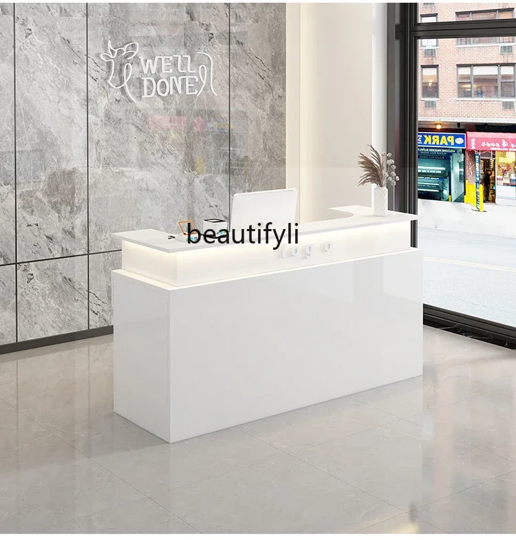 Cashier, front desk, light luxury high-end clothing store, convenience store, beauty salon store, small reception desk