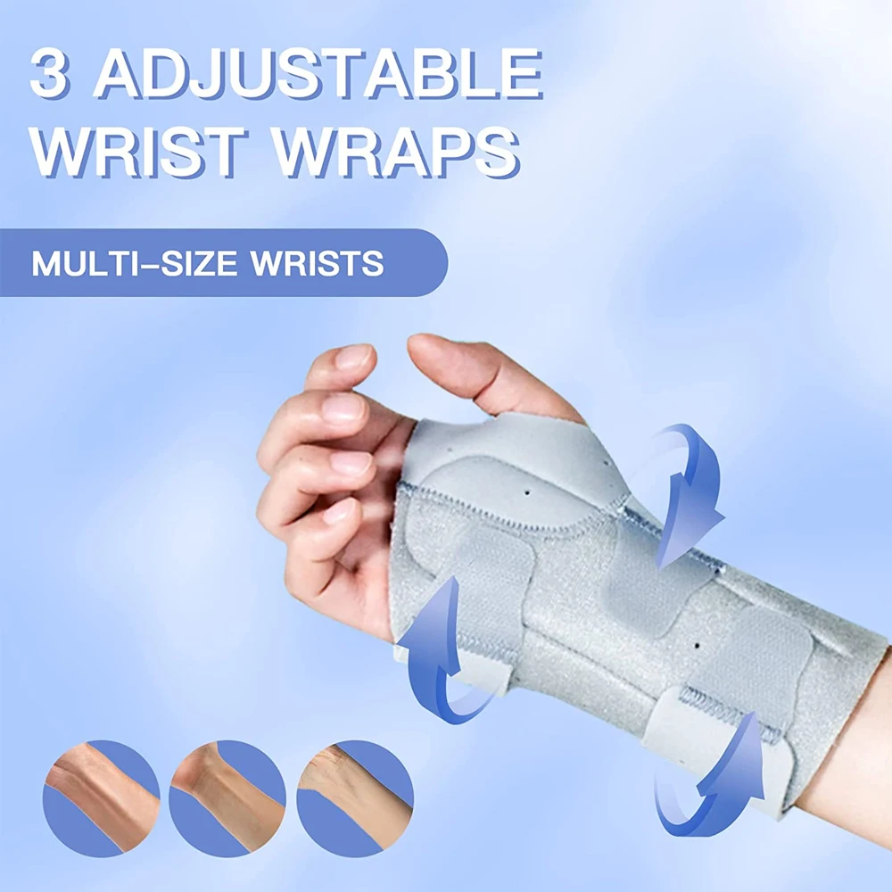 Wrist Brace for Carpal Tunnel Support Pain Relief Women Men Adjustable Wrist Guard Fit Both Hands for Arthritis Tendonitis