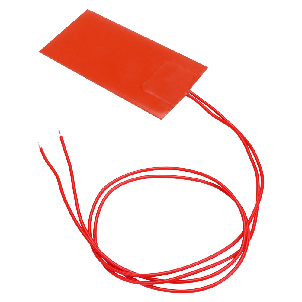 แผ่นทำความร้อนซิลิโคน DERNORD 12V แผ่นทำความร้อนไฟฟ้า แผ่นยางทำความร้อน แผ่นทำความร้อนแบบยืดหยุ่น กันน้ำ สำหรับเครื่องพิมพ์ 3 มิติ