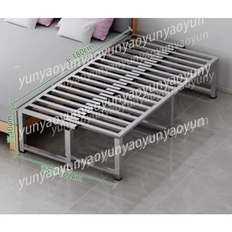 Stainless Steel Telescopic Splicing Bed Space Saving Thickened Widened Portable Home Hotel Bed