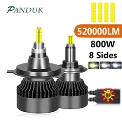 PANDUK H4 H1 520000 LM 800 W Canbus Araba far ampulü 360 H7 LED HB3 HB4 9012 HIR2 D1S D2S Led H11 9006 9005 Sis Lambaları 6000 K 12 V