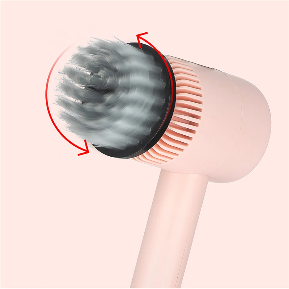 فرشاة تنظيف كهربائية لاسلكية ، ضوضاء منخفضة ، محمولة باليد ، 3 سرعات ، 3 سرعات ، مع 6 رؤوس فرشاة ، زجاج ، وعاء